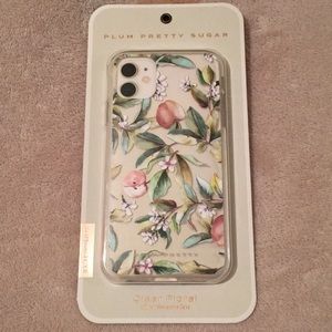 Plum Pretty Sugar Phone Case Cover clear floralNWT
